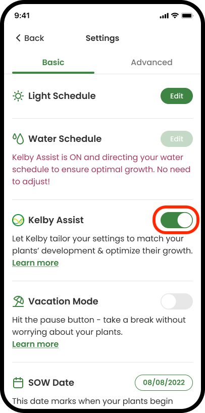 Settings screen_kelby assist toggle on.png